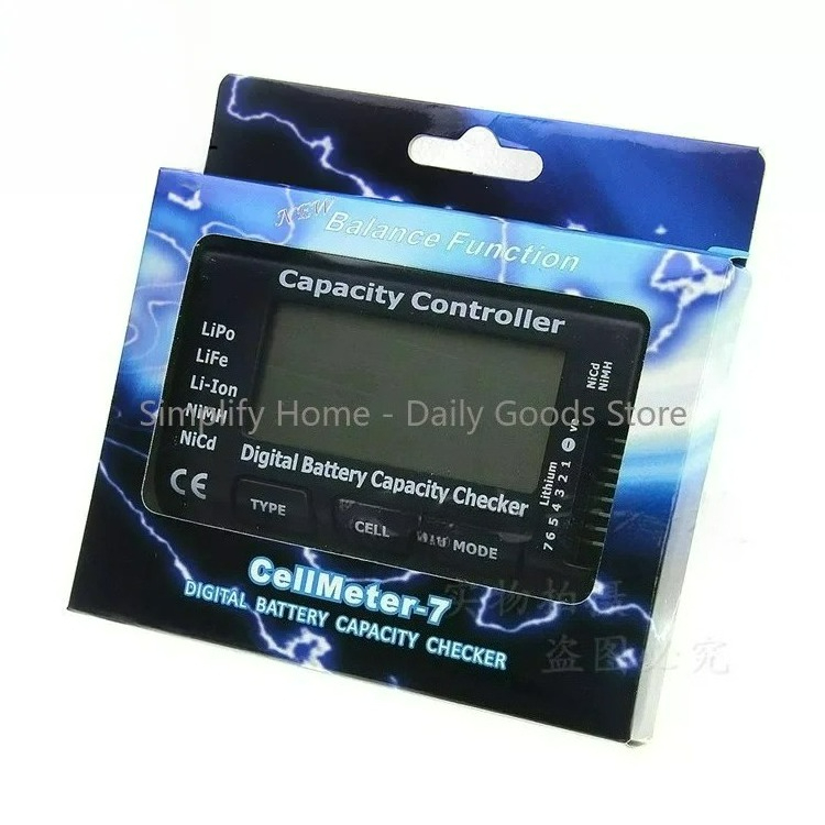 Drone Battery Voltage Checker - CellMeter7 RC バッテリー電圧チェッカー バランス機能付き LiPo NiCd