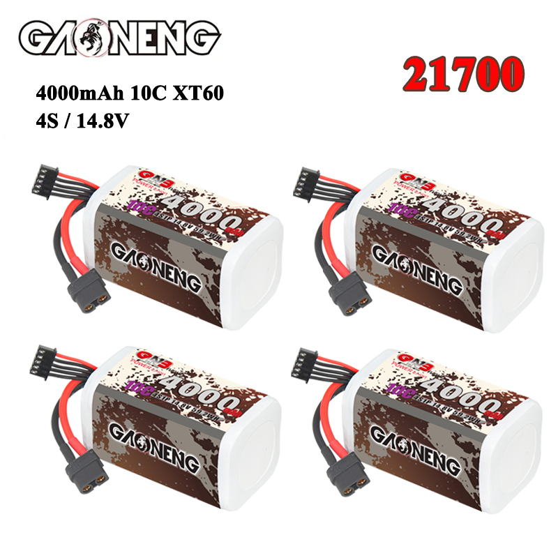 Drone Battery 4S - Fpvドローンクワッドコプターヘリコプター用リチウムイオンバッテリー,飛行機rc部品,gnb 4000mah,4s,14.8v,10c,20c,xt60プラグ付き,21700, 21700