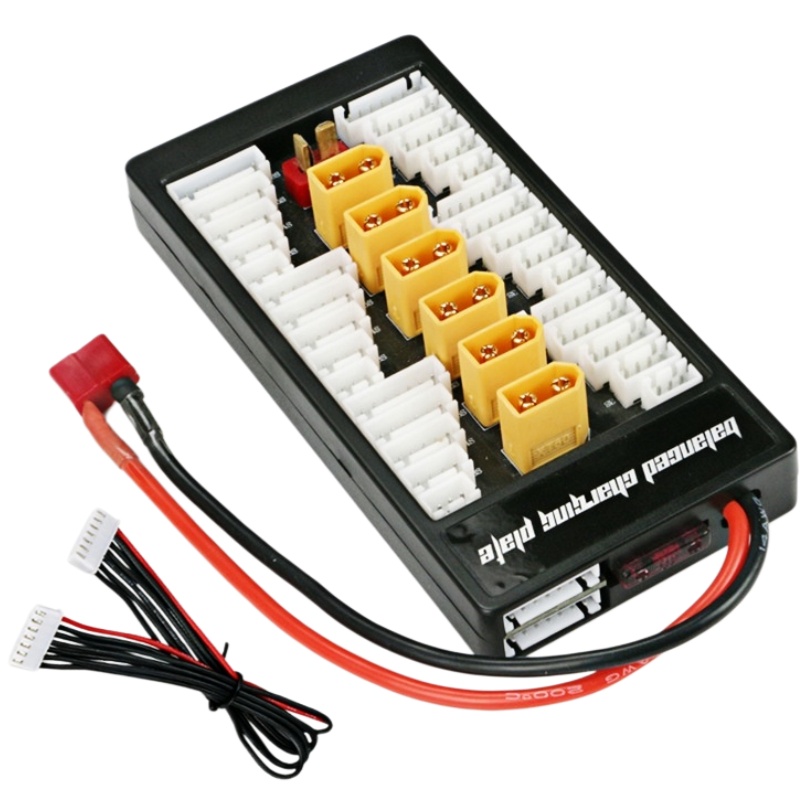Drone Battery Parallel Board - 6 in 1 XT60パラレル充電ボード 2S-6S Lipoバランスチャージャープレート