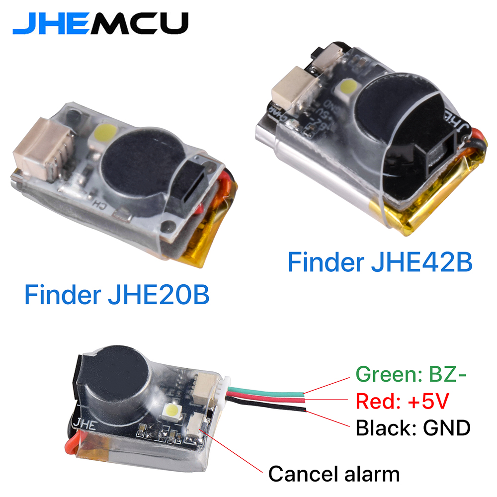 Drone Battery Alarm - JHEMCU JHE42B/JHE20B ファインダー ミニ 5V 超大音量紛失防止ブザー