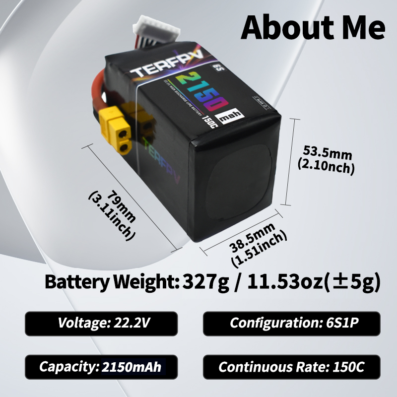 TERFPV リポバッテリー 6S 22.2V 1300/1 - Drone Battery 6S のレビューと価格