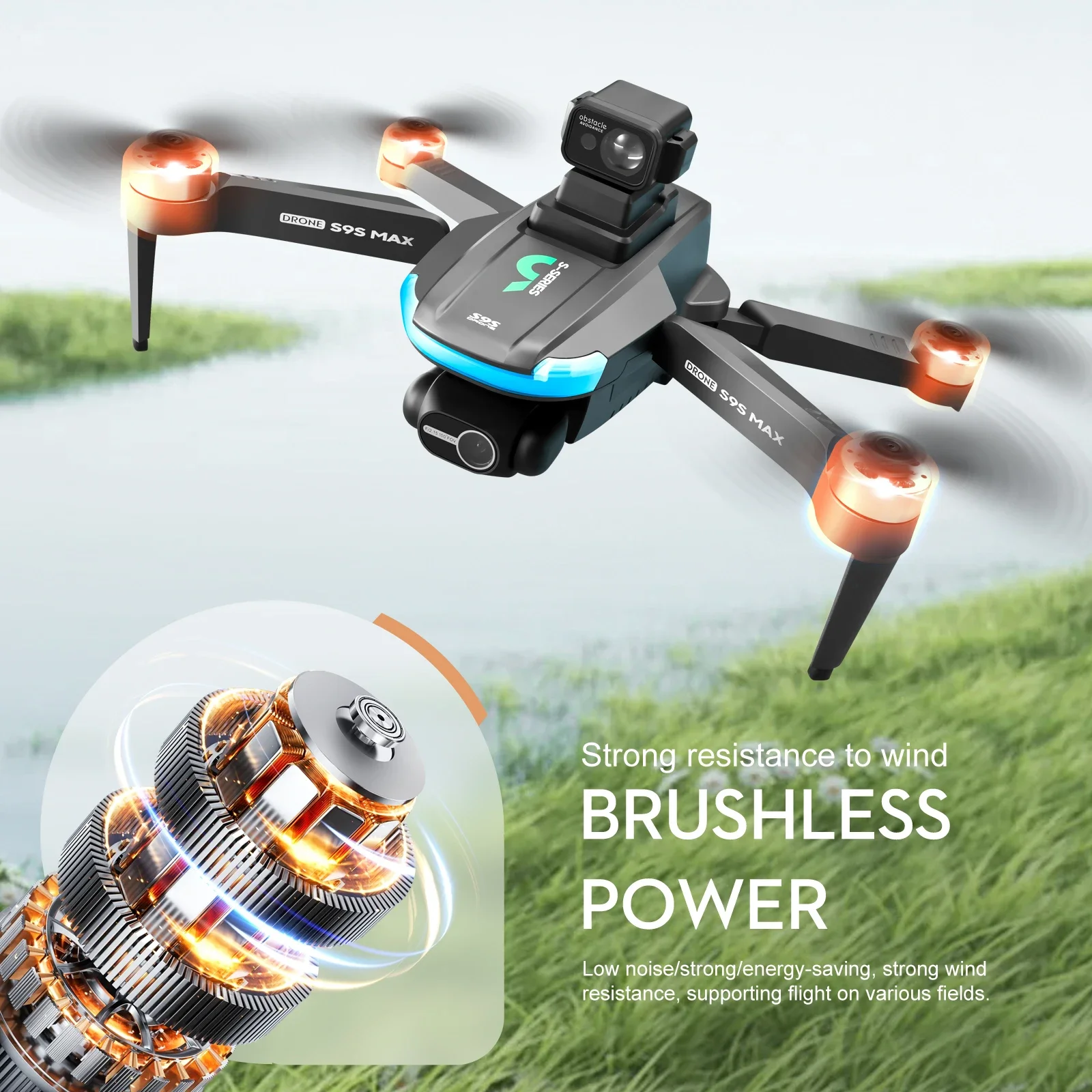 新しい S9S MAX ミニドローン 4K 2 軸 PTZ  - Drone Battery Case のレビューと価格