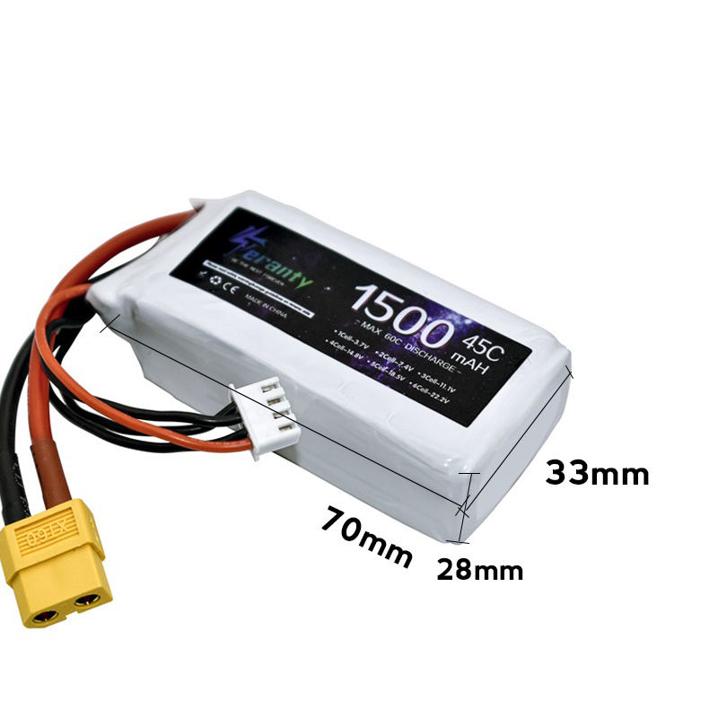 TERANTY 3s 45C 11.1V 1500mah リ - Drone Battery 3S のレビューと価格