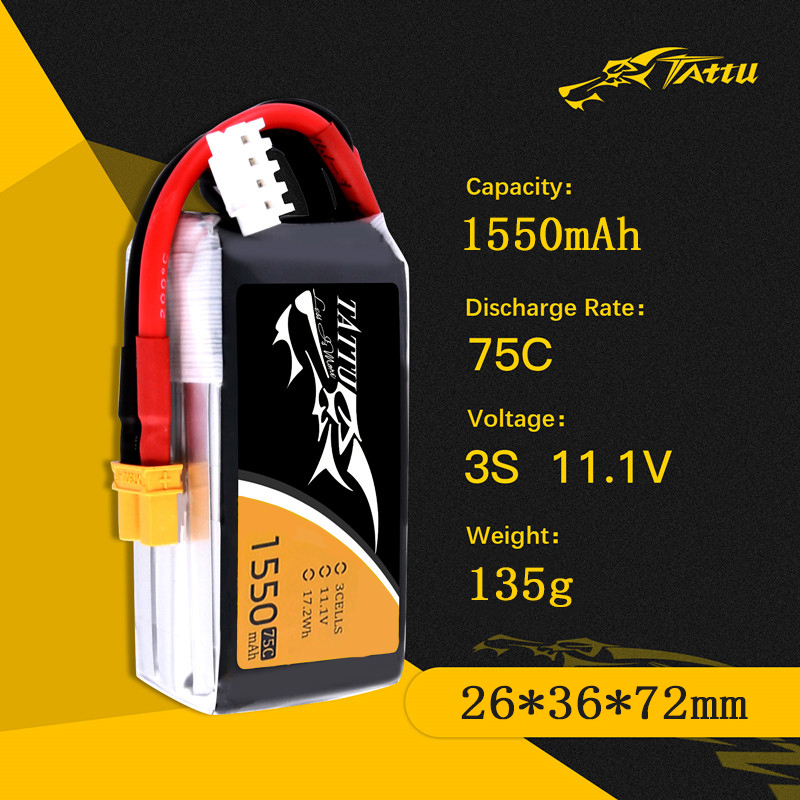 Tattu-ドローン用バッテリー,rcopterリモートコン - Drone Battery 3S のレビューと価格