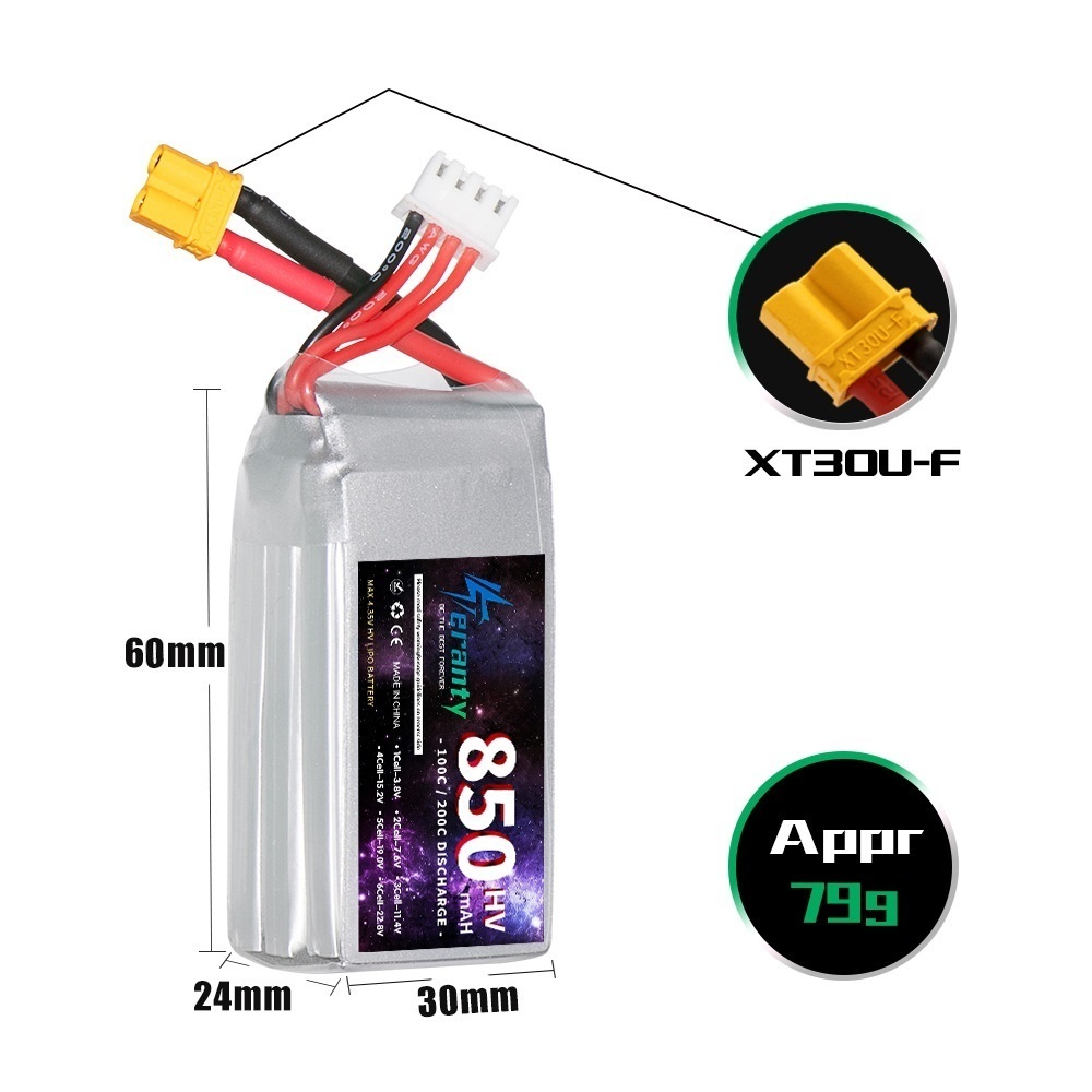 1/2/3 個 TERANTY 3S 11.4V リポバッテ - Drone Battery Lipo のレビューと価格